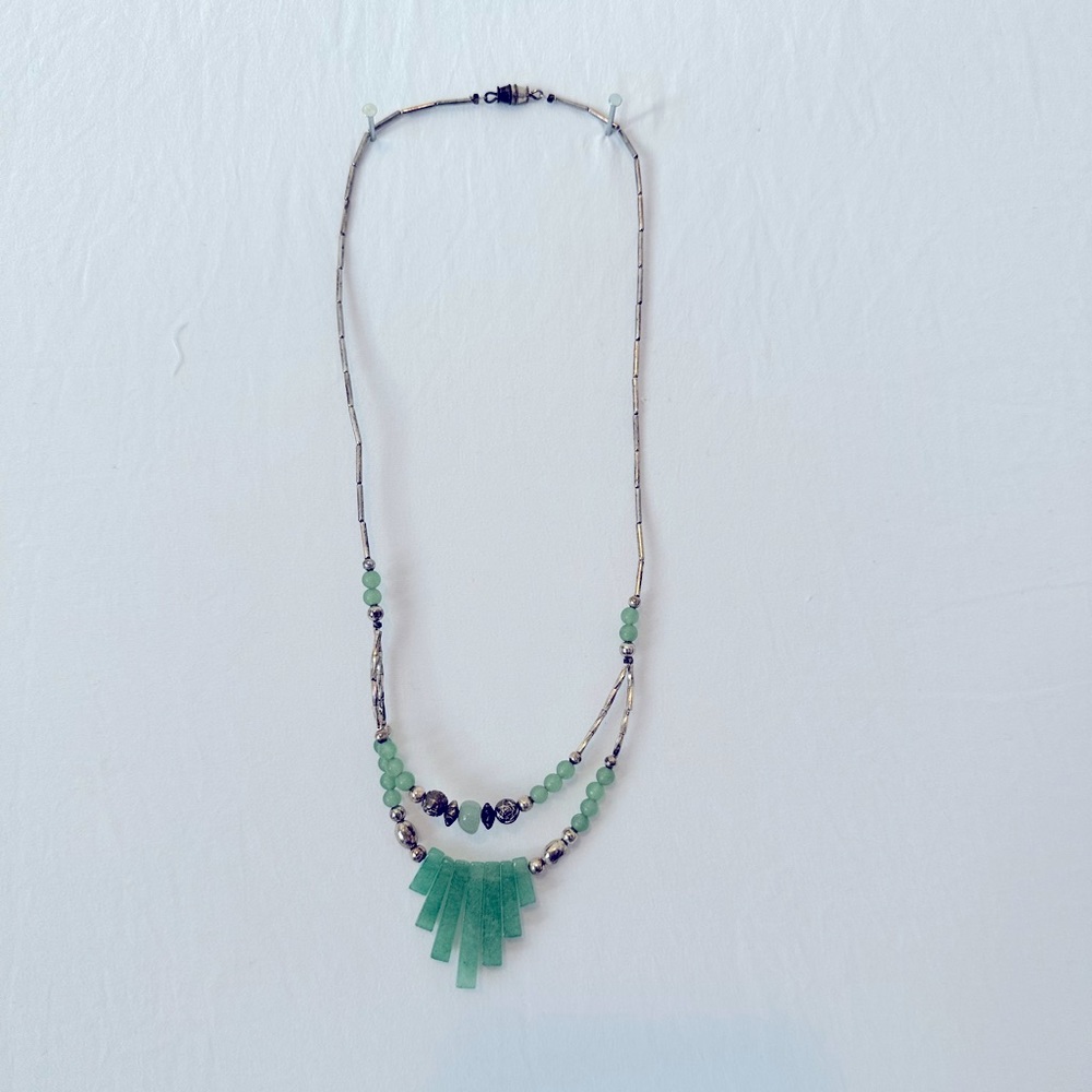 Hand Made Jade African jewelry Necklace and Bracelet set